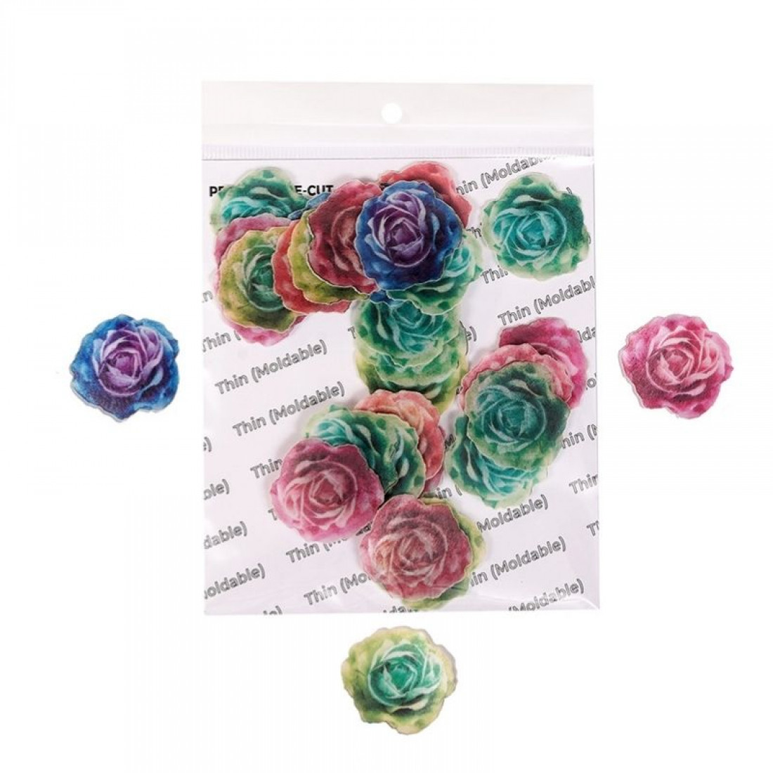 Large Rose Flower Wafer WPC 48 (28 Pcs)