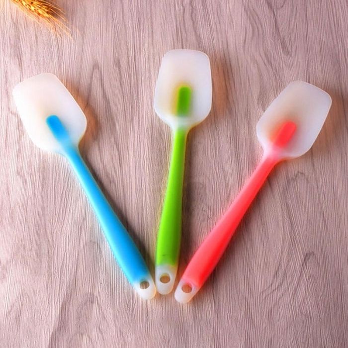 1pc Random All-in-one Long Silicone Spatula, Silicone Spatula,Butter Cake  Cream Spatula, Mixing Knife