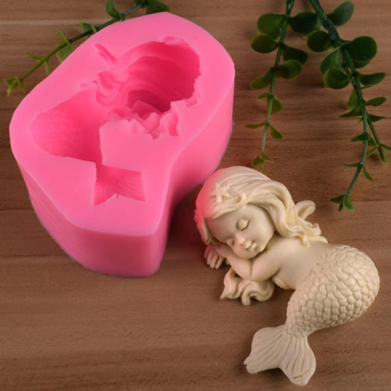 Sleeping Mermaid Silicone Mould 