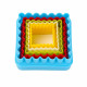 Multi Colour Square Shape Plastic Cookie Cutter - Set of 5 Pieces