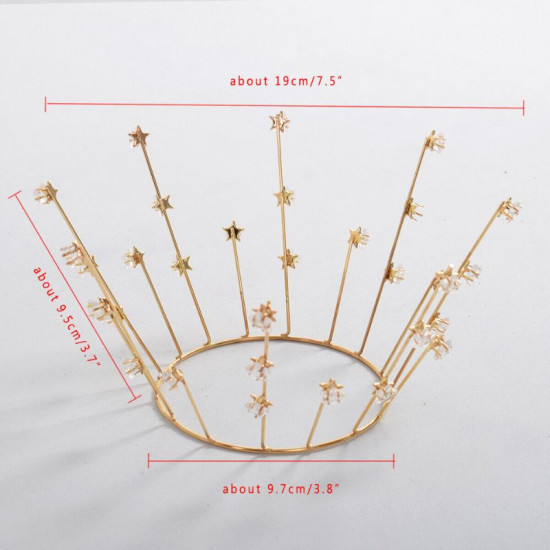 Star Crystal Crown Cake Topper