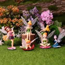 Tinkerbell Fairy Miniature Toy (Set of 6)