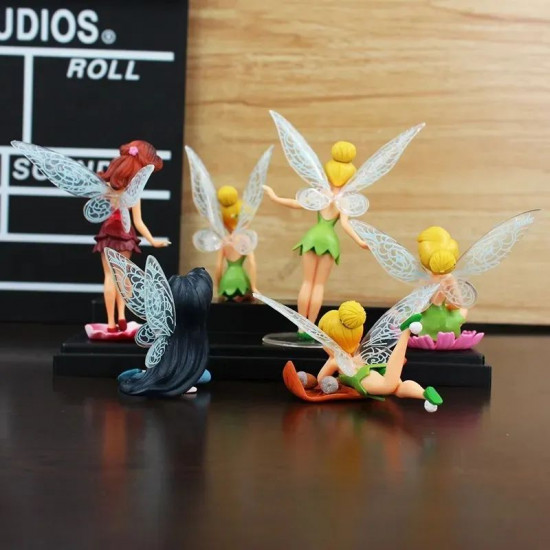 Tinkerbell Fairy Miniature Toy (Set of 6)