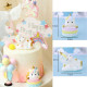 Rainbow Unicorn Miniature Cake Topper (Set of 2)