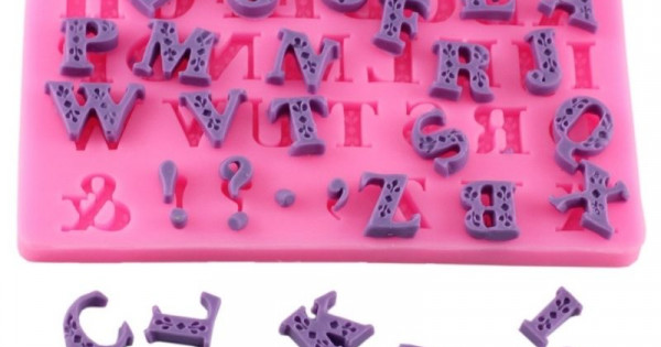 Uppercase English Alphabets With Punctuation Symbols Fondant Mould