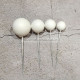 White Faux Ball Toppers for Cake Decoration (20 Pcs) - Matt Finish