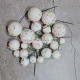 White Glitter With Sprinkles Faux Ball Toppers for Cake Decoration (20 Pcs)