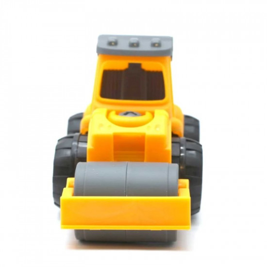 Yellow Road Roller Truck Cake Topper